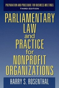 bokomslag Parliamentary Law and Practice for Nonprofit Organizations