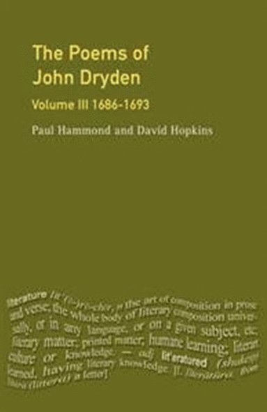bokomslag The Poems of John Dryden