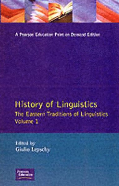 bokomslag History of Linguistics Volume I