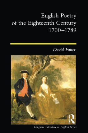 David Fairer - English Poetry of the Eighteenth Century, 1700-1789, Häftad