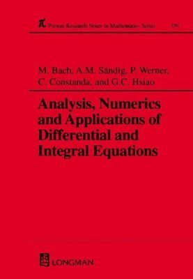 Analysis, Numerics and Applications of Differential and Integral Equations 1