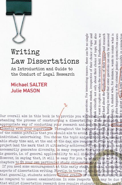 Michael Salter, Julie Mason - Writing Law Dissertations, Häftad