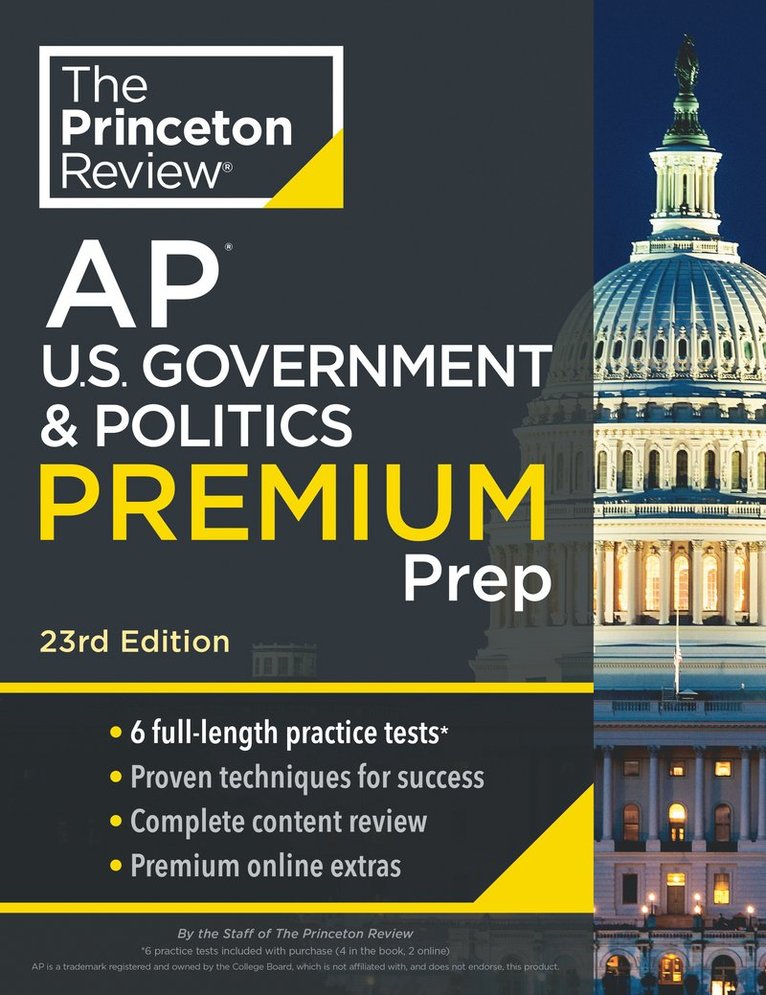 Princeton Review, The Princeton Review - Princeton Review AP U.S. Government & Politics Premium Prep, Häftad