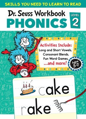 Dr Seuss, Dr. Seuss - Dr. Seuss Phonics Level 2 Workbook: A Phonics Workbook to Help Kids Ages 5-7 Learn to Read (for Kindergarten and 1stgrade), Häftad