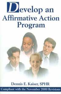 bokomslag Develop an Affirmative Action Program