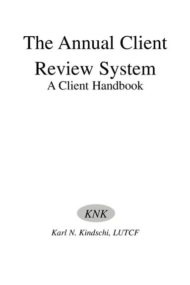 bokomslag The Annual Client Review System