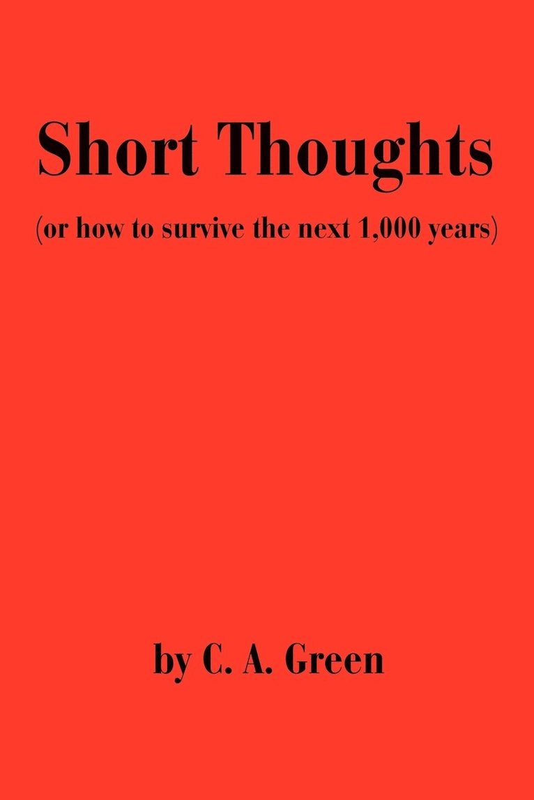 Short Thoughts 1