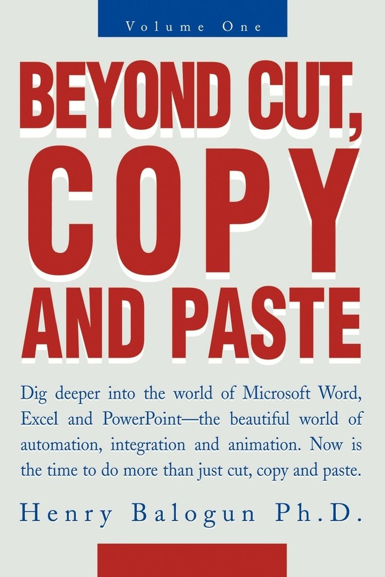 Beyond Cut, Copy and Paste 1