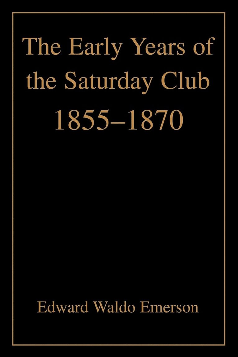 Early Years of the Saturday Club