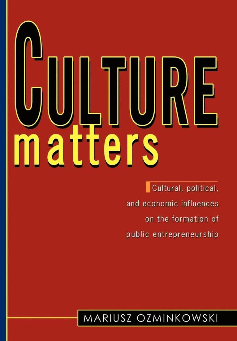 Culture matters 1