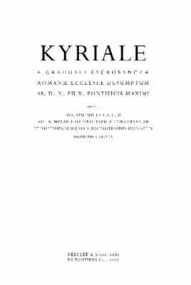 bokomslag Kyriale Romanum (1961)