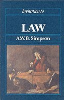 A. W. B. Simpson, A W B Simpson - Invitation to Law, Häftad