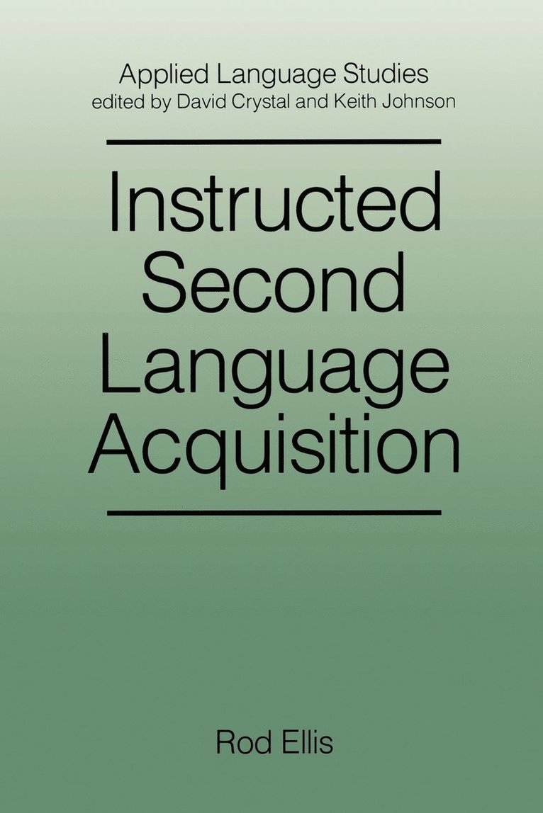 Rod Ellis, ELLIS - Instructed Second Language Acquisition, Häftad