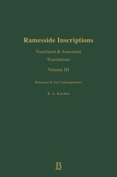 K. A. Kitchen - Ramesside Inscriptions, Ramesses II, His Contempories, Inbunden