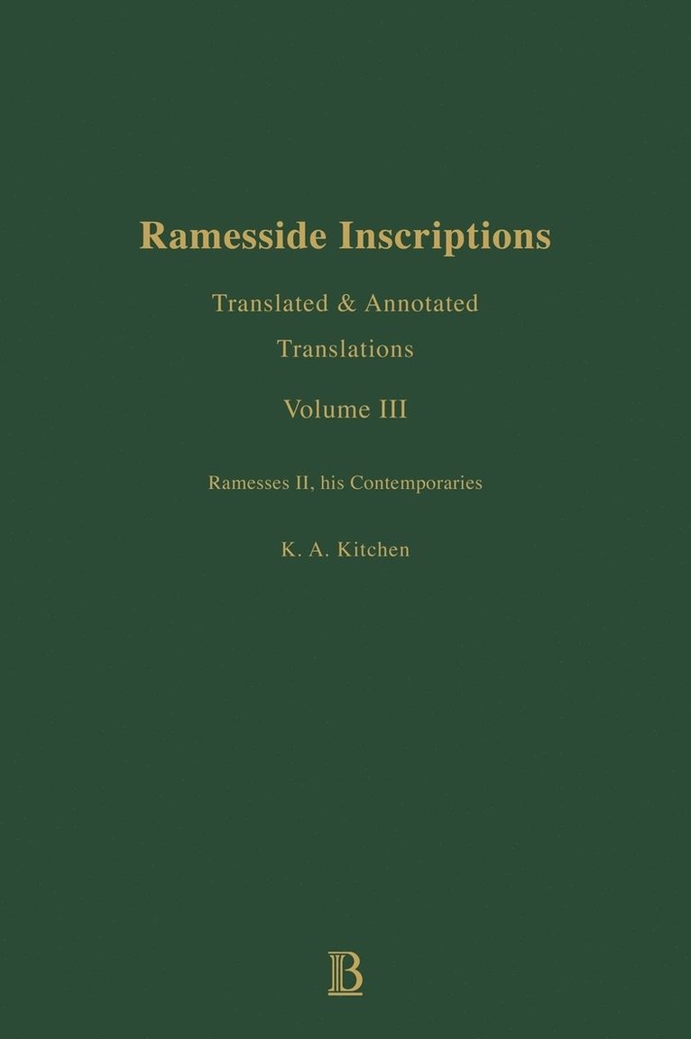 Ramesside Inscriptions, Ramesses II, His Contempories 1