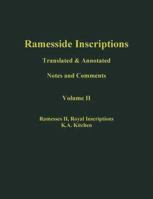 Ramesside Inscriptions, Ramesses II: Royal Inscriptions 1