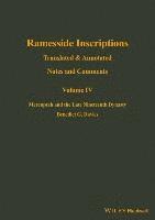 Ramesside Inscriptions, Notes and Comments Volume IV - Merenptah and the Late Nineteenth Dynasty 1