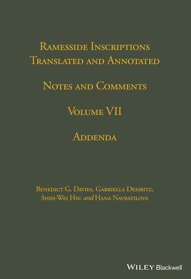 Benedict G. Davies - Ramesside Inscriptions, Addenda, Inbunden