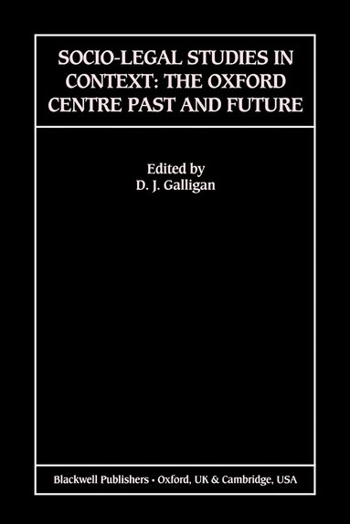 Galligan, Denis J. Galligan - Socio-Legal Studies in Context, Häftad