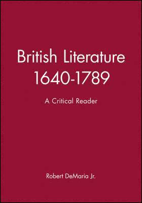 bokomslag British Literature 1640-1789