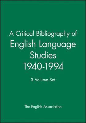 The English Association - Critical Bibliography of English Language Studies 1940-1994, Inbunden