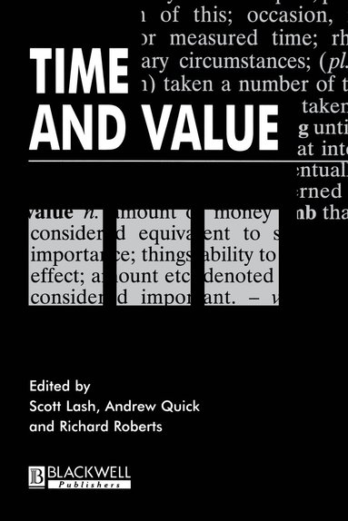 Lash, Quick, Scott Lash, Andrew Quick, Richard Roberts - Time and Value, Häftad
