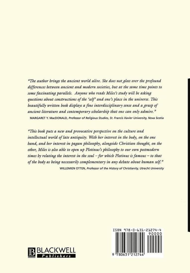 Margaret R. Miles, Miles - Plotinus on Body and Beauty, Inbunden