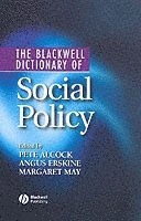 Alcock, Erskine A, Pete Alcock, Angus Erskine, Margaret May - Blackwell Dictionary of Social Policy, Häftad