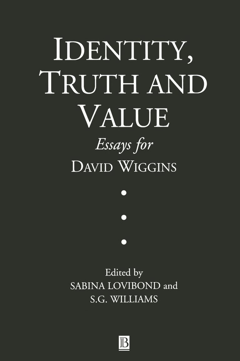 Lovibond, Williams, Sabina Lovibond, Stephen G. Williams - Identity, Truth and Value, Häftad