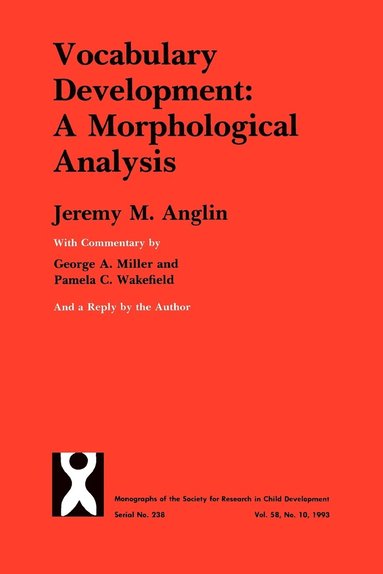 Jeremy M. Anglin - Vocabulary Development, Häftad