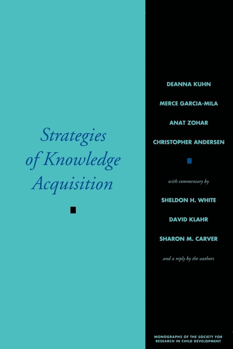 Deanna Kuhn, KUHN - Strategies of Knowledge Acquisition, Häftad