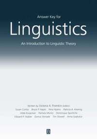 bokomslag Answer Key For Linguistics
