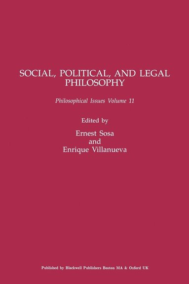 bokomslag Social, Political, and Legal Philosophy, Volume 11