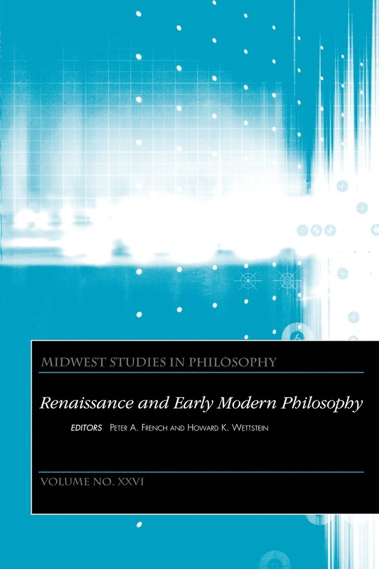Renaissance and Early Modern Philosophy, Volume XXVI 1