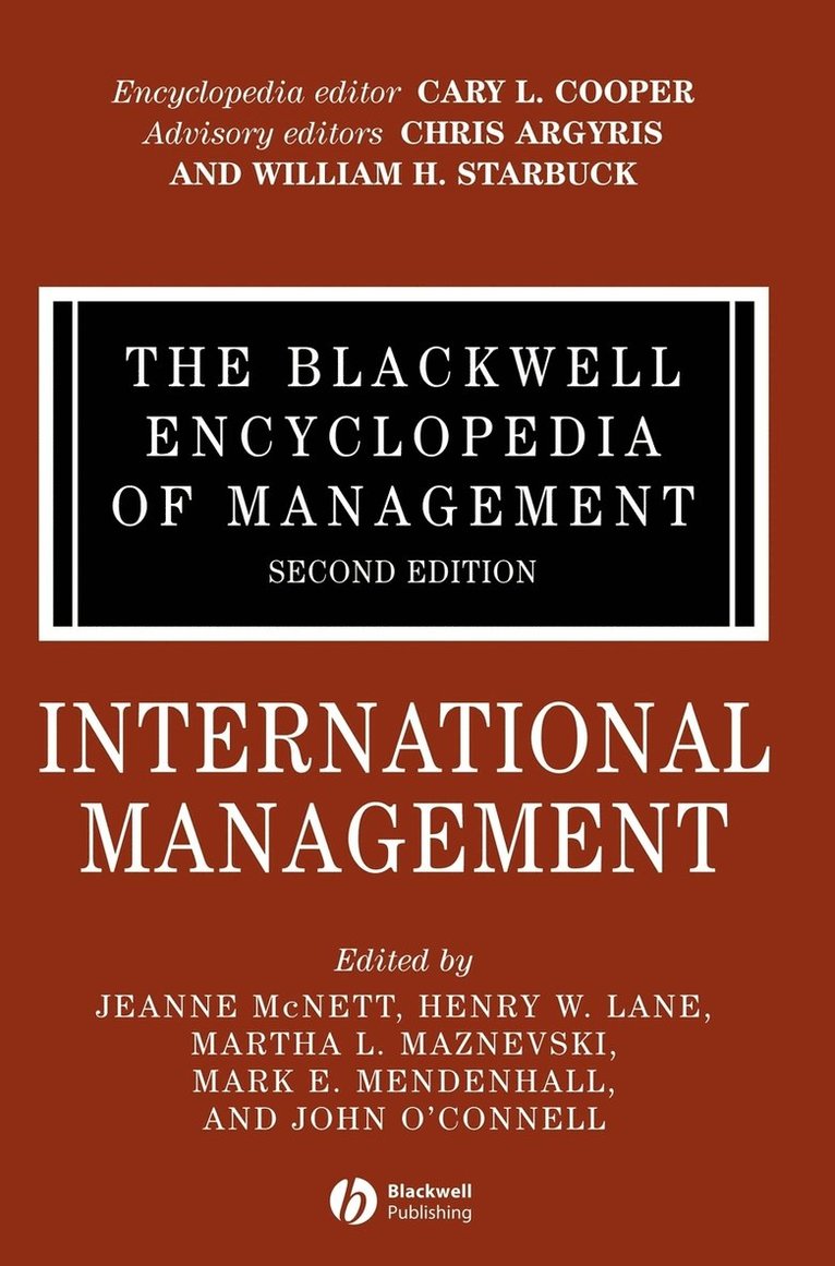 The Blackwell Encyclopedia of Management, International Management 1