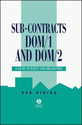 D. Riding - Sub-Contracts DOM/1 and DOM/2, Inbunden