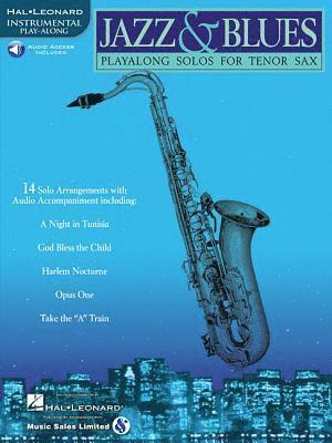 bokomslag Jazz & Blues - Play-Along Solos - Tenor Sax Book/Online Audio [With CD (Audio)]
