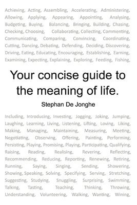 Stephan de Jonghe, Stephan De Jonghe - Your concise guide to the meaning of life, Häftad