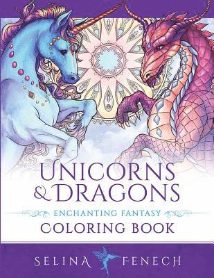 bokomslag Unicorns and Dragons - Enchanting Fantasy Coloring Book