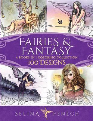 Fairies and Fantasy Coloring Collection: 4 Books in 1 - 100 Designs 1
