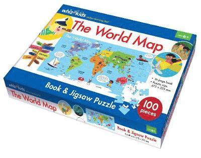 World Map Book and Jigsaw Puzzle, Häftad