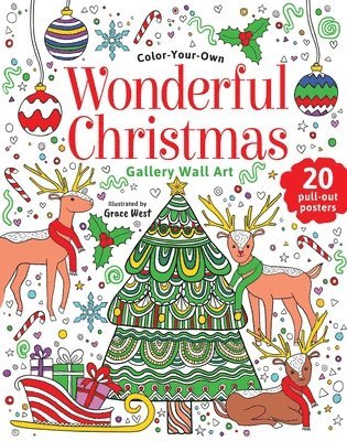 Wonderful Christmas: Coloring Book: Color-Your-Own Gallery Wall Art 1
