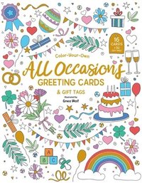 bokomslag Color-Your-Own All Occasions Greeting Cards: 16 Cards and 30 Gift Tags