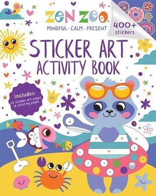 bokomslag Zen Zoo: Sticker Art & Coloring: Activity Book with Over 400 Stickers