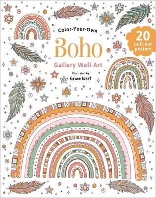 bokomslag Boho: Coloring Book: Color-Your-Own Gallery Wall Art