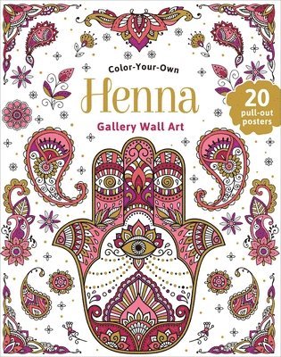 bokomslag Henna: Coloring Book: Color-Your-Own Gallery Wall Art