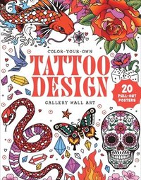 bokomslag Tattoo Design: Coloring Book: Color-Your-Own Gallery Wall Art