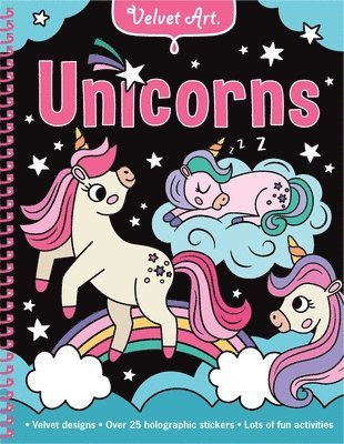 Velvet Art: Unicorns: Activity Book with Velvet Coloring Pages and Holographic Stickers 1