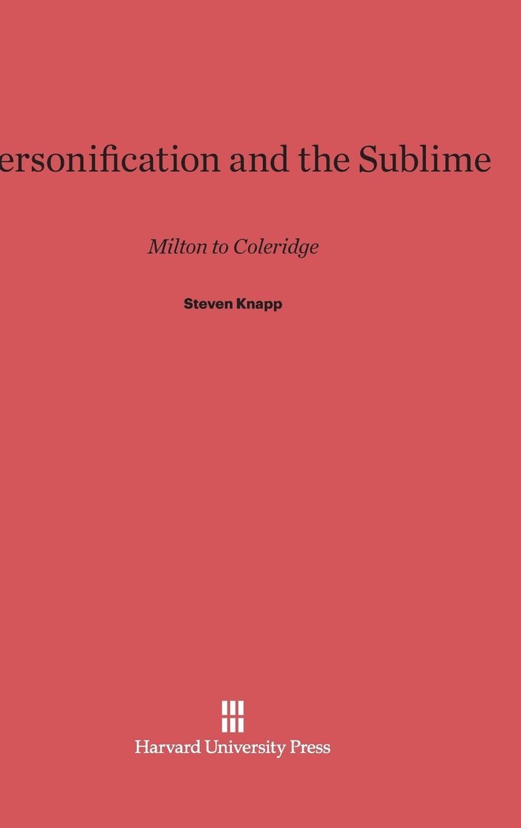 Personification and the Sublime 1