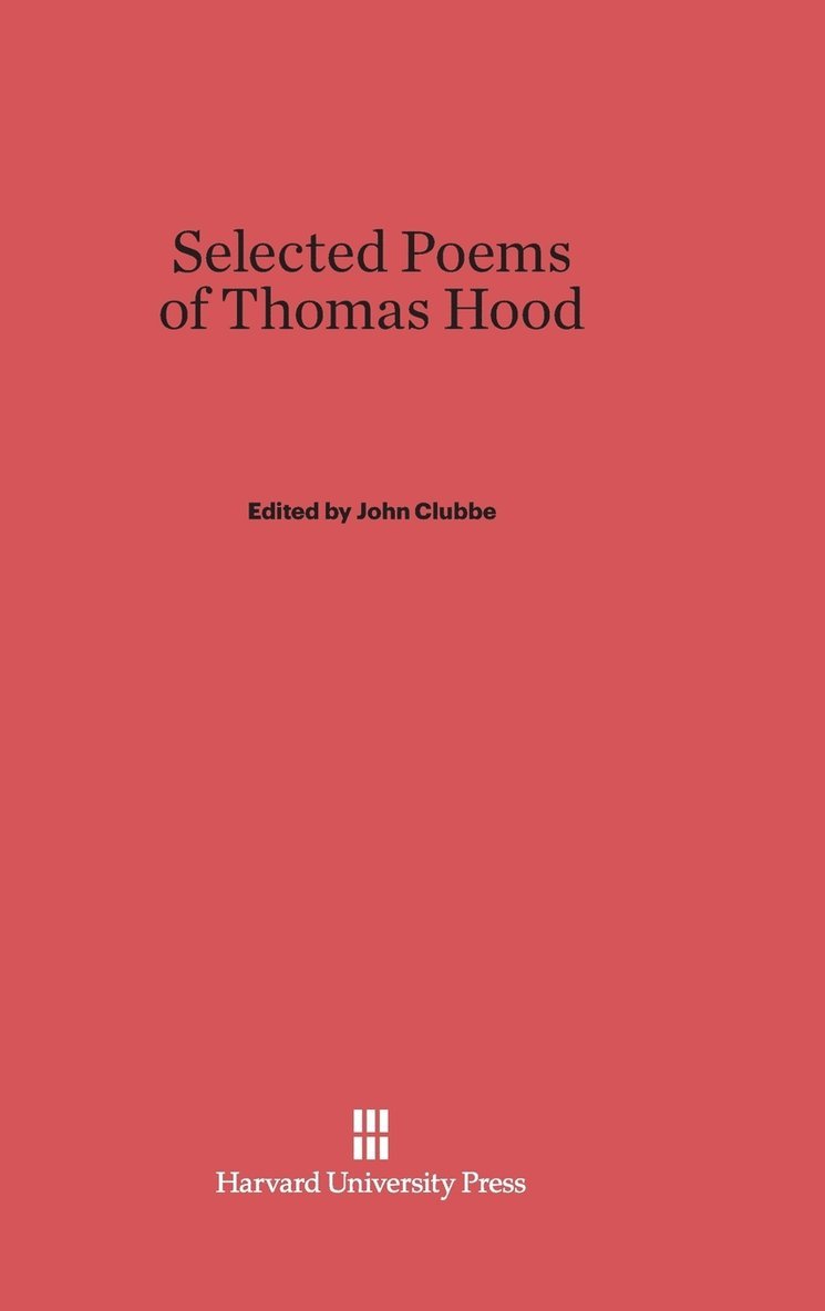 Selected Poems of Thomas Hood 1